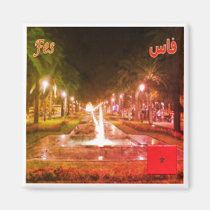 zMA008 FEZ by Night, Marokko, Afrika, Kühlschrank Magnet