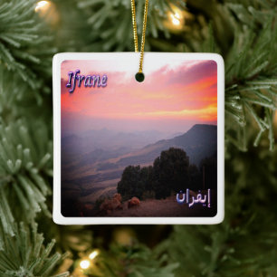 zMA009 IFRANE, Landschaft, Marokko, Keramikornament