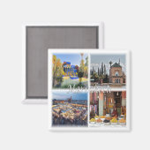 zMA017 MARRAKECH-Mosaik, Marokko, Afrika, Kühlschr Magnet (Vorderseite/Rückseite)