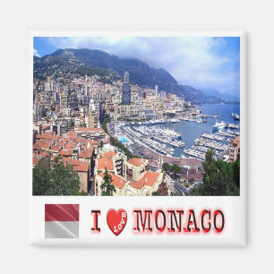 zMC007 PRINZIPALITÄT VON MONACO, I-Liebe, Kühlschr Magnet