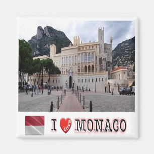 zMC013 PALAIS DE MONACO, I Love, Fridge Magnet