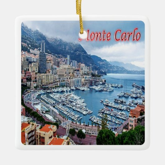 zMC018 MONTE CARLO Panorama, Monaco, Keramikornament (Vorderseite)