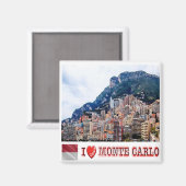 zMC020 MONTE CARLO, Monaco, Kühlschrank Magnet (Vorderseite/Rückseite)