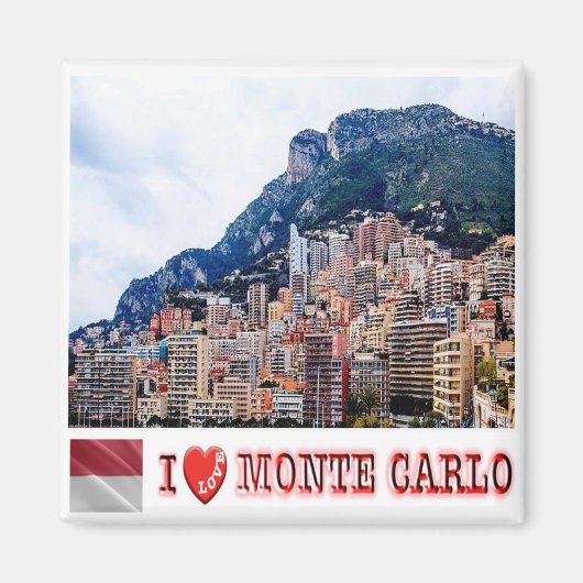 zMC020 MONTE CARLO, Monaco, Kühlschrank Magnet (Vorne)