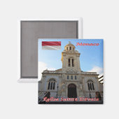 zMC022 Monte Carlo, CHURCH SAINTE-DÉVOTE, Fridge Magnet (Vorderseite/Rückseite)