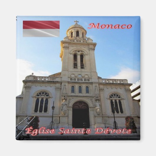 zMC022 Monte Carlo, CHURCH SAINTE-DÉVOTE, Fridge Magnet (Vorne)