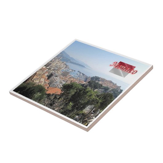 zMC025 MONACO von der Spitze des Exotischen Garten Fliese (Seite)