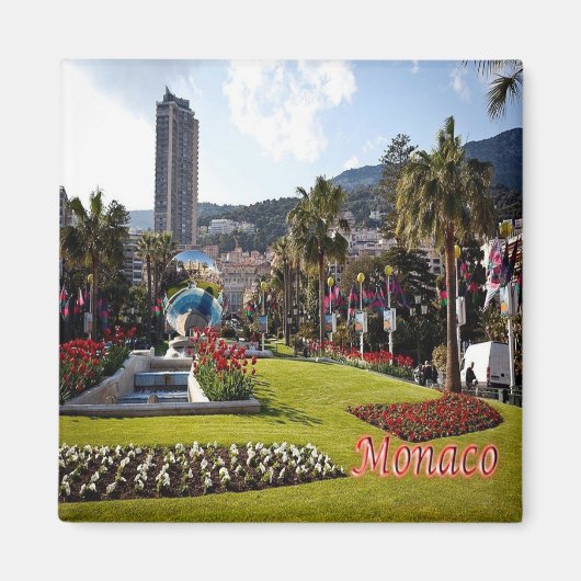 zMC028 MONACO, Europa, Kühlschrank Magnet (Vorne)