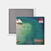 zMC030 MONACO Meere, Europa, Kühlschrank Magnet (Vorderseite/Rückseite)