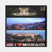 zMC032 MONACO Collage "I Liebe", Kühlschrank Magnet (Vorne)