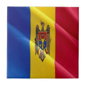 zMD002 FLAG waving MOLDAVA, Fliese (Vorderseite)