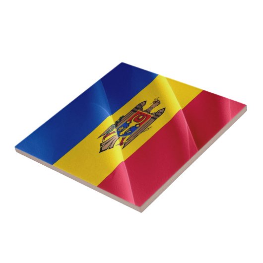 zMD002 FLAG waving MOLDAVA, Fliese (Seite)