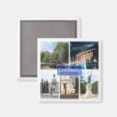 zMD004 CHISINAU, Moldau, Europa, Kühlschrank Magnet (Vorderseite/Rückseite)