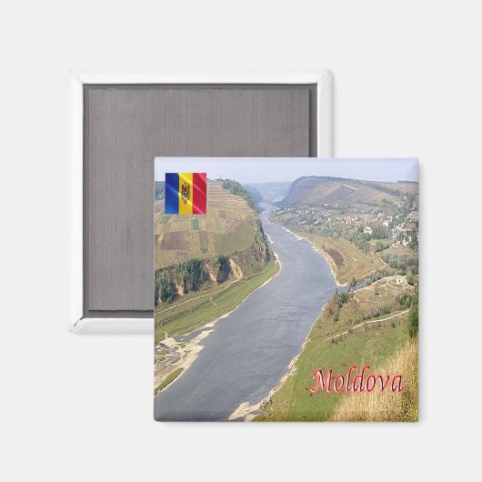 zMD006 DNIESTER VALLEY panorama, Moldau, Kühlschra Magnet (Vorderseite/Rückseite)