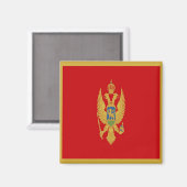 zME001 Montenegrinische FLAG, Montenegro, Kühlschr Magnet (Vorderseite/Rückseite)