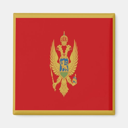 zME001 Montenegrinische FLAG, Montenegro, Kühlschr Magnet (Vorne)