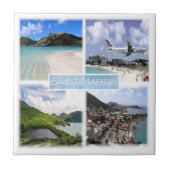 zMF003 SAINT MARTIN, Mosaik, Amerika, Fliese (Vorderseite)