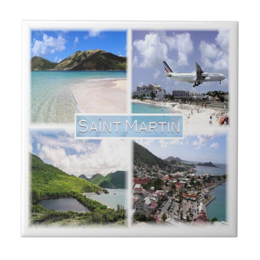 zMF003 SAINT MARTIN, Mosaik, Amerika, Fliese (Vorderseite)