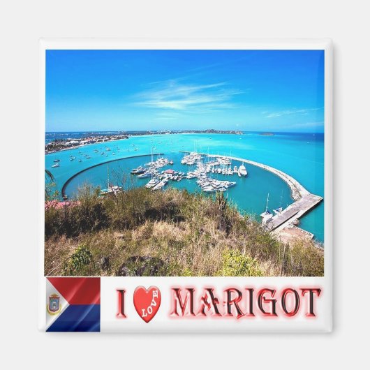 zMF005 MARIGOT I Liebe, Luftansicht, Kühlschrank Magnet (Vorne)