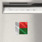 zMG002 MADAGASCAR, Waving Flag, Afrika, Kühlschran Magnet (In Situ (Geschirrspüler))