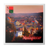 zMG003 MADAGASCAR, Sunset, Afrika, Fliese (Vorderseite)