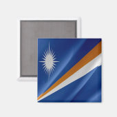 zMH002 WAVING FLAG, MARSHALL INSELN Magnet (Vorderseite/Rückseite)