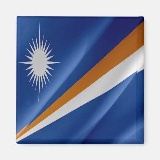 zMH002 WAVING FLAG, MARSHALL INSELN Magnet (Vorne)