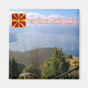 zMK008 Nordmakedonien, Panorama, Kühlschrank Magnet