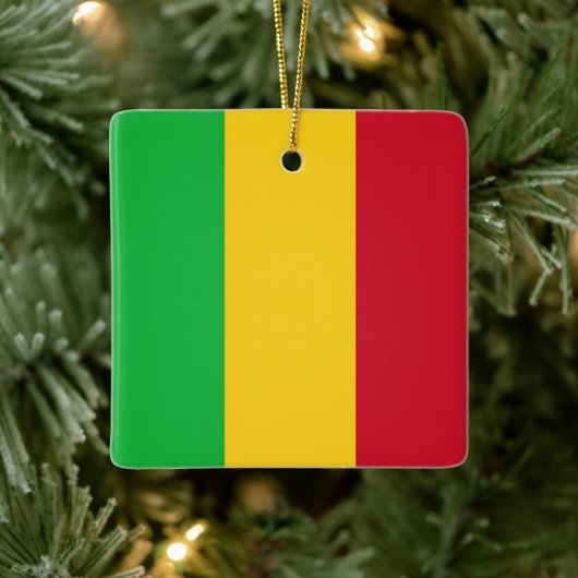 zML001 MALI, Flag, Afrika, Keramikornament (Baum)