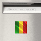 zML002 MALI, Waving Flag, Afrika, Kühlschrank Magnet (In Situ (Geschirrspüler))