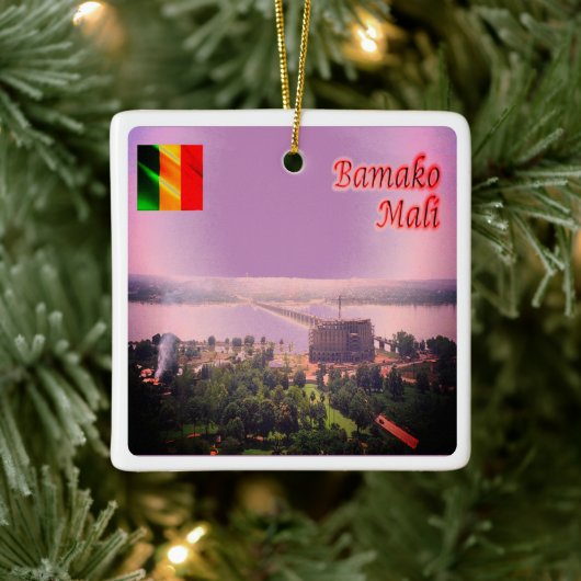 zML003 MALI, Bamako Bridge, Afrika, Keramikornament (Baum)