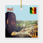 zML005 MALI, Begnimatou, Afrika, Keramikornament (Rückseite)
