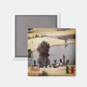 zML010 MALI, Panorama, Afrika, Kühlschrank Magnet (Vorderseite/Rückseite)