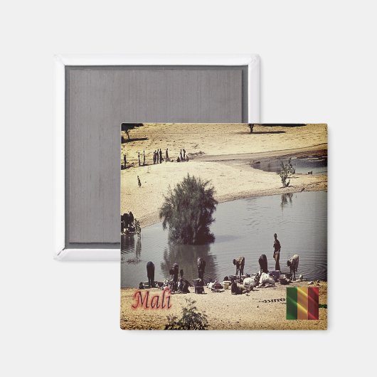 zML010 MALI, Panorama, Afrika, Kühlschrank Magnet (Vorderseite/Rückseite)