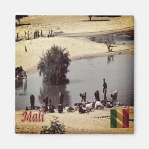 zML010 MALI, Panorama, Afrika, Kühlschrank Magnet