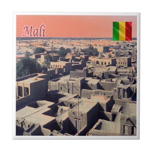 zML011 MALI, Timbuctu, Afrika, Fliese (Vorderseite)