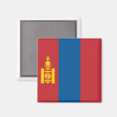 zMN001 Mongolische FLAG Mongolei, Kühlschrank Magnet (Vorderseite/Rückseite)