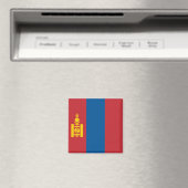 zMN001 Mongolische FLAG Mongolei, Kühlschrank Magnet (In Situ (Geschirrspüler))