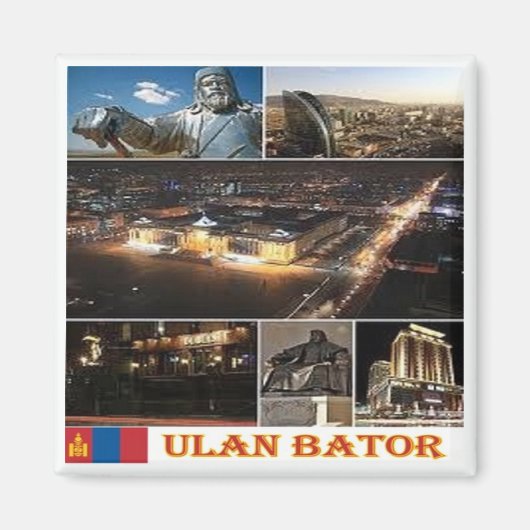 zMN004 ULAN BATOR, Mongolei, Asien, Kühlschrank Magnet (Vorne)