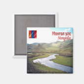 zMN007 SCHRITTE, Mongolei, Asien, Kühlschrank Magnet (Vorderseite/Rückseite)