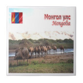 zMN008 KHONGORYN ELS CAMELS, Mongolei, Fliese (Vorderseite)