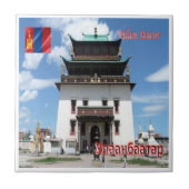 zMN009 GANDAN MONASTERY, Mongolei, Asien, Fliese (Vorderseite)
