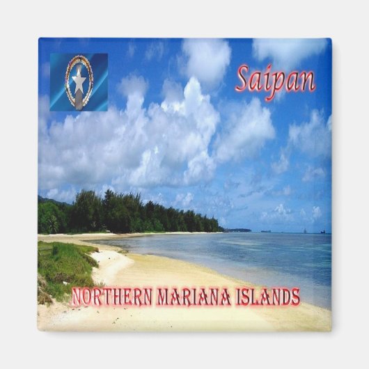 zMP004 SAIPAN, NORDMARIANA INSELN, Kühlschrank Magnet (Vorne)