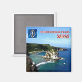 zMP006 SAIPAN, NORDMARIANA INSELN, Kühlschrank Magnet (Vorderseite/Rückseite)