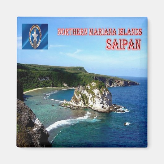 zMP006 SAIPAN, NORDMARIANA INSELN, Kühlschrank Magnet (Vorne)