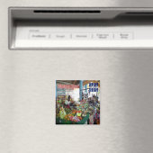 zMQ004 MARTINIQUE, Saint Anne, Markt, Kühlschrank Magnet (In Situ (Geschirrspüler))