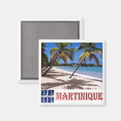 zMQ005 MARTINIQUE, LES SALINES Beach, Kühlschrank Magnet (Vorderseite/Rückseite)