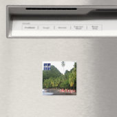 zMQ009 MARTINIQUE, Anse Céron, Black Sand Beach Magnet (In Situ (Geschirrspüler))