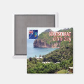 zMS005 MONTSERRAT, Little Bay, Amerika, Kühlschran Magnet (Vorderseite/Rückseite)