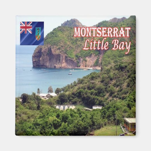 zMS005 MONTSERRAT, Little Bay, Amerika, Kühlschran Magnet (Vorne)